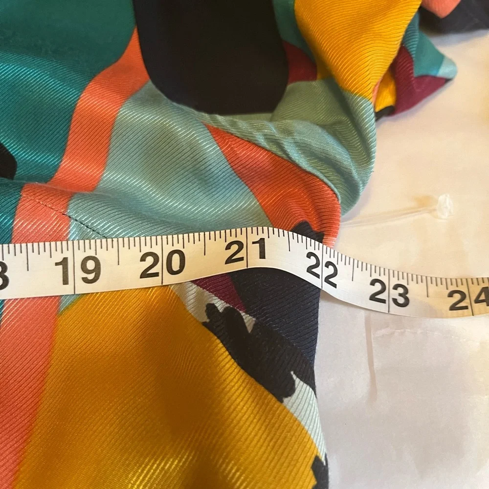 Anthropologie Multicolor Patchwork V-Neck Mini Dress - Picture 9 of 12